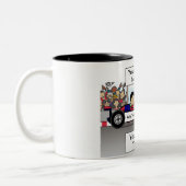 Personalisierter Rennwagen, Jugendfahrer - Männlic Zweifarbige Tasse (Links)