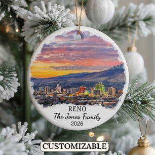 Personalisierter Reno-Schmuck, benutzerdefinierter Keramik Ornament