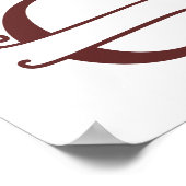 Personalisierter Rentierbrief C Split Monogramm Poster (Ecke)