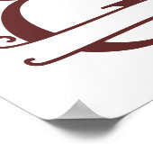 Personalisierter Rentierbrief G Split Monogramm Poster (Ecke)