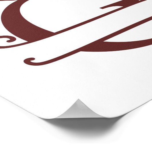 Personalisierter Rentierbrief G Split Monogramm Poster (Ecke)