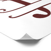 Personalisierter Rentierbrief J Split Monogramm Poster (Ecke)