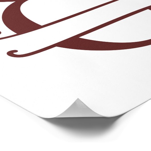 Personalisierter Rentierbrief O Split Monogramm Poster (Ecke)