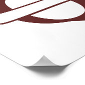 Personalisierter Rentierbrief Q Split Monogramm Poster (Ecke)