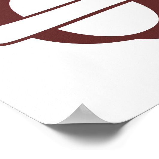 Personalisierter Rentierbrief Q Split Monogramm Poster (Ecke)