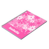 Personalisierter Retro-60er 70er Y2K Rosa Notizblock (Linke Seite)