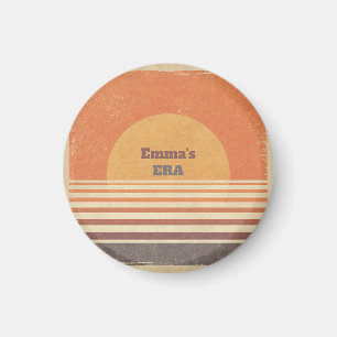 Personalisierter Retro-70er-Sonnenuntergang-Vintag Magnet