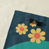 Personalisierter Retro Arch Groovy Vintag Orange B Strandtuch (Beispiel)