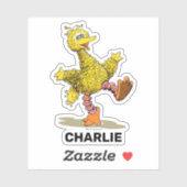 Personalisierter Retro Art Big Bird Aufkleber (Blatt)