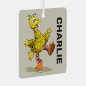 Personalisierter Retro Art Big Bird Ornament Aus Metall (Vorderseite Rechts)
