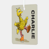 Personalisierter Retro Art Big Bird Ornament Aus Metall (Vorderseite links)