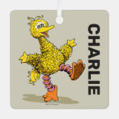 Personalisierter Retro Art Big Bird Ornament Aus Metall (Vorderseite)