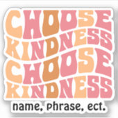 Personalisierter Retro-Aufkleber Aufkleber (Vorderseite)