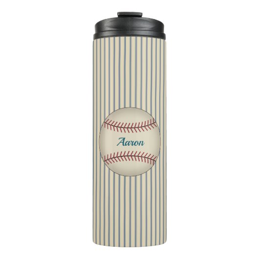 Personalisierter Retro-Baseball-Thermaltumor Thermosbecher (Vorderseite)