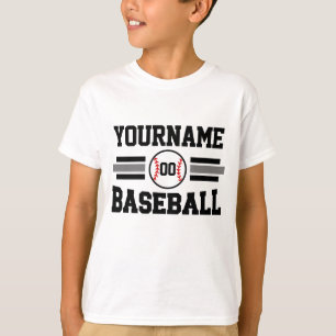 Personalisierter Retro-Baseballspieler NAME Team T-Shirt
