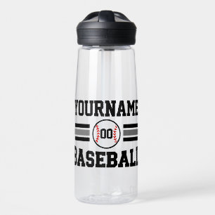 Personalisierter Retro-Baseballspieler NAME Team Trinkflasche