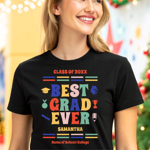 Personalisierter Retro-Bester-Absolvent-aller-Zeit Tri-Blend Shirt