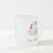 Personalisierter Retro Caravan Kaffeemübel Mattglastasse (VorderseiteRechts)