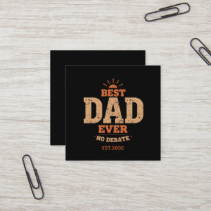 Personalisierter Retro-Foodie-Bester-Vater-aller-Z Quadratische Visitenkarte