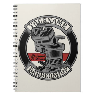 Personalisierter Retro-Friseurstuhl Friseursalon  Notizblock