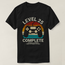Personalisierter Retro-Gamer zum 25. Geburtstag T-Shirt