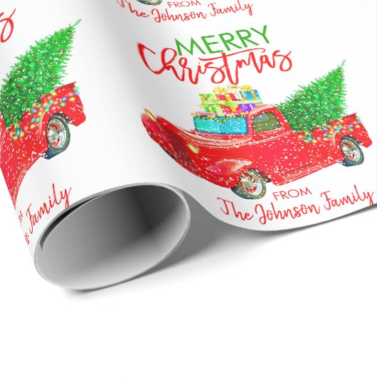 Personalisierter Retro Geschenkpapier (Rolleneckpunkt)