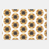 Personalisierter Retro-Gold-Vinyl-Record Geschenkpapier Set (Vorderseite 3)