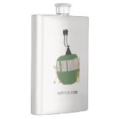 Personalisierter Retro-Green-Skilift Skiberg Flachmann (Rechts)