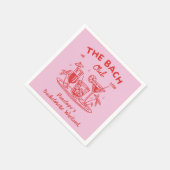 Personalisierter Retro-Junggeselinnen-Abschied lad Serviette (Ecke)