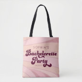 Personalisierter Retro-Junggeselinnen-Abschied Tasche (Vorderseite)