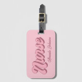 Personalisierter Retro-Kartensteckbeutel für Krank Gepäckanhänger (Vorderseite Vertikal)