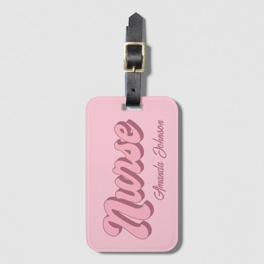 Personalisierter Retro-Kartensteckbeutel für Krank Gepäckanhänger (Vorderseite Vertikal)