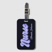 Personalisierter Retro-Kartensteckbeutel für Krank Gepäckanhänger (Vorderseite Vertikal)