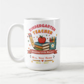 Personalisierter Retro-Kindergarten-Lehrer-Mug-Ges Kaffeetasse (Links)