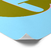 Personalisierter Retro-Letter Mitte des Jahrhunder Poster (Ecke)