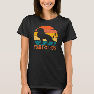 Personalisierter Retro-Löwe T-Shirt