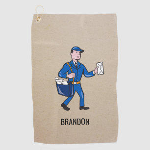 Personalisierter Retro Mailman Postal Letter Carri Golfhandtuch