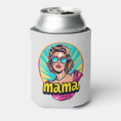 Personalisierter Retro Mama Pop Art. 3 Dosenkühler (Kanne Rückseite)