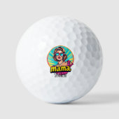 Personalisierter Retro Mama Pop Art. 3 Golfball (Vorderseite)