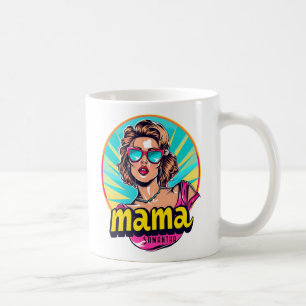 Personalisierter Retro Mama Pop Art. 3 Kaffeetasse
