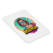 Personalisierter Retro Mama Pop Art. 3 Magnet (Rechte Seite)