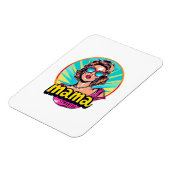 Personalisierter Retro Mama Pop Art. 3 Magnet (Linke Seite)