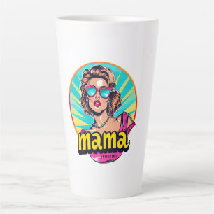 Personalisierter Retro Mama Pop Art. 3 Milchtasse