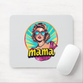 Personalisierter Retro Mama Pop Art. 3 Mousepad (Mit Mouse)