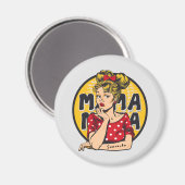 Personalisierter Retro-Mama-Pop Art. 4 Magnet (Vorderseite/Rückseite)