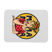 Personalisierter Retro-Mama-Pop Art. 4 Magnet (Horizontal)