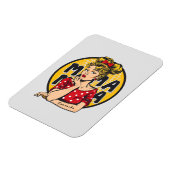 Personalisierter Retro-Mama-Pop Art. 4 Magnet (Linke Seite)