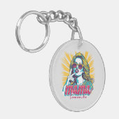 Personalisierter Retro-Mama-Pop Art. 5 Schlüsselanhänger (Vorderseite links)