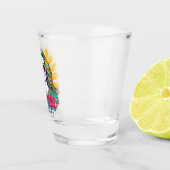 Personalisierter Retro-Mama-Pop Art. 5 Schnapsglas (Rechts)