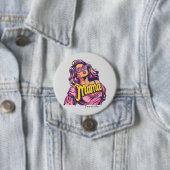 Personalisierter Retro-Mama-Pop Art. 6 Button (Beispiel)